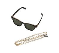 Urban Classics Unisex Niños Sonnenbrille Sunglasses Italy with chain Gafas, black/gold/gold,