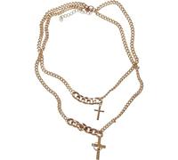 Urban Classics Unisex Various Chain Cross Necklace, talla única, Metal, No es una piedra preciosa