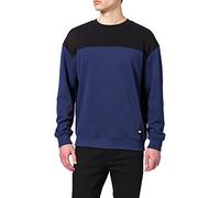 Urban Classics Upper Block Crewneck Sudadera, Color Caqui/Negro, S para Hombre