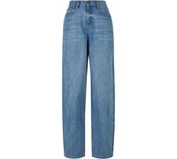 Urban Classics Pantalones Vaqueros para Mujer de Cintura Alta 90 's de Pierna Ancha Leggings, Midstone Washed, 26