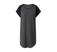Urban Classics Vestido corto tipo camiseta raglán contrastado Mujer Negro/Gris M