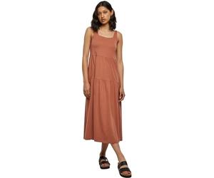 Urban Classics Vestido de Mujer con Tirantes Anchos e Inserciones de Volantes, Vestido de Verano para Mujer, Tallas XS a 5XL, Terracota, XL