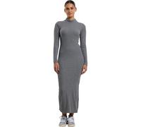 Urban Classics Vestido de Mujer de Manga Larga con Cuello Alto, Corte Entallado, Gris Oscuro, M
