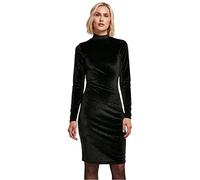 Urban Classics Vestido de Mujer de Terciopelo con Cuello de Tortuga, Negro, XL