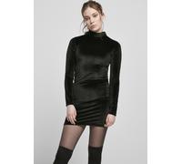 Urban Classics Vestido de señora Vestido de terciopelo con cuello de tortuga Negro L