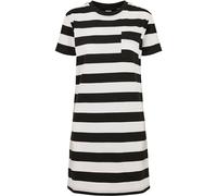 Urban Classics Vestido de té Boxy de Rayas para Mujer, Blanco/Negro, XS Grande