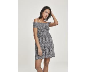 Urban Classics Vestido Ladies Smoked Off Shoulder Dress Negro XXL