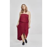 Urban Classics Vestido Ladies Viscosa Bandeau Vestido Burgundy 4XL