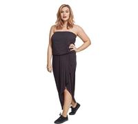Urban Classics Vestido Ladies Viscose Bandeau Mujer Vestido Largo Negro M 95% Viscosa, 5% elastán