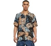 Urban Classics Viscose AOP Resort Shirt Camisa, Palmfront, L para Hombre