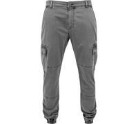 Urban Classics Washed Cargo Hombre Pantalones Cargo Gris W32L32 98% algodón, 2% elastán Ancho