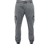Urban Classics Washed Cargo Hombre Pantalones Cargo Gris W34L32 98% algodón, 2% elastán Ancho