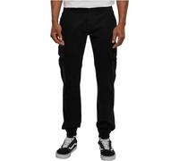 Urban Classics Washed Cargo Hombre Pantalones Cargo Negro W36L32 98% algodón, 2% elastán Ancho