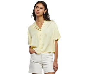 Urban Classics Women's Ladies Viscose Satin Resort - Camiseta para Mujer (Talla XL), Color Amarillo
