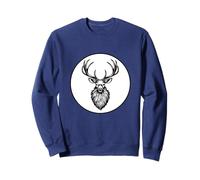 Urban Deer Head Logo Monochrome Nature Themed Deer Hunters Sudadera