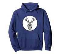 Urban Deer Head Logo Monochrome Nature Themed Deer Hunters Sudadera con Capucha