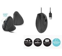 Urban factory ergo ratón mano derecha usb tipo a Óptico 2400 dpi