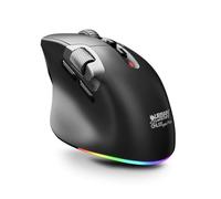 Urban Factory Onlee Pro Plus Ratón Bluetooth 5.2 y 2.4GHz - 3200DPI, doble rueda Freewheel y lateral, 10 botones silenciosos, batería extraíble recargable USB-C, PC Mac Tableta