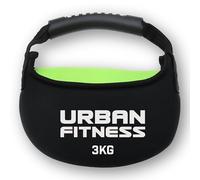 Urban Fitness Pesa rusa de tela, agarre de goma suave, diseño seguro para el suelo, pesas rellenas de arena de neopreno, fuerza, resistencia, entrenamiento de fitness en casa, 3 kg