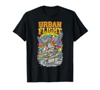 Urban Flight Street Skate Crew Gráfico con City Pigeon Camiseta