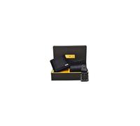 Urban Forest Brian - Set de regalo combinado de cartera y cinturón de cuero para hombre, negro, adjustable, Informal