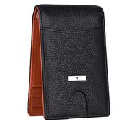 Urban Forest Eddy RFID Blocking Black/Papaya Money Clip Leather Wallet for Men