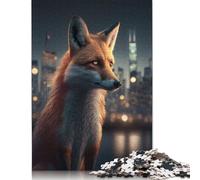 Urban Fox in The Big City Puzzle Imposible,desafío para Adultos Juego Educativo 1000 Piezas Obra De Arte De Juego De para Adultos, Regalos A Partir De 14 Años 1000pcs (38x26cm)