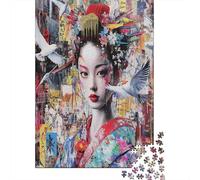 Urban Geisha Rompecabezas Collage Style 1000 Piezas Papel Reciclado Adultos Y Mayores De 12 Años Rompecabezas Divertido Regalo Y Actividad En Casa 70x50cm/1000pcs