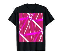 Urban Geometry Viva Magenta Blanco Rosa Camiseta gráfica económica, Hombre, Negro, M