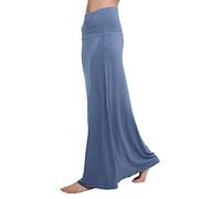 Urban GoCo Mujeres Falda Larga para Yoga Danza Casual Alta Cintura Bodycon Elástico Falda Maxi Azul grisáceo M
