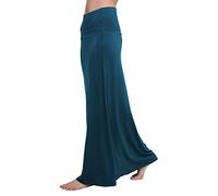 Urban GoCo Mujeres Falda Larga para Yoga Danza Casual Alta Cintura Bodycon Elástico Falda Maxi Azul Acero M