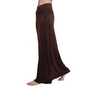 Urban GoCo Mujeres Falda Larga para Yoga Danza Casual Alta Cintura Bodycon Elástico Falda Maxi Marrón M