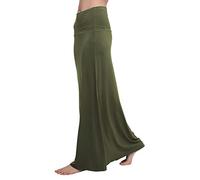 Urban GoCo Mujeres Falda Larga para Yoga Danza Casual Alta Cintura Bodycon Elástico Falda Maxi (XL, Ejercito Verde)