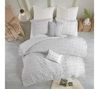 Urban Habitat Intelligent Design All Season Comfoter Cover, Matching Shams, Bedskirt, Tejido, Gris, Full/Queen(88"x92")