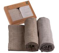 Urban Kanga Muselinas Bebe Algodón 120X120 cm Gasas Bebe Algodón Pack de 2 (Humus/Moonstruck Gris)