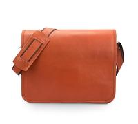 URBAN LEATHER Bolso Bandolera De Piel Para Hombre O Mujer, Para Ordenador Portátil, Idea De Regalo, Marrón Vintage, Tamaño Compacto 15 x 11 x 4 Pulgadas / 38,1 cm