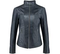 Urban Leather Fashion Chaqueta de Cuero, Negro, 2XL