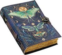 Urban Leather Luna Moth Morpho Butterfly - Diario de dibujo hecho a mano, cuaderno de bocetos, diario de viaje, álbum de recortes, brujería, suministros de decoración, cuaderno de escritura, páginas