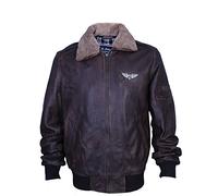Urban Leather UR-92 Pilot Chaqueta de Cuero para Caballero, Ontorio Marrón, Talla 2XL