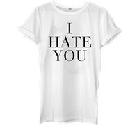 Urban Legends I Hate You Funny Slogan Hipster T-Tshirts Camisetas y Tops Mens Womens Unisex Music T-Tshirts Camisetas y Tops White(Large)
