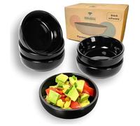 Urban Lifestyle Cuencos para salsas set 6 piezas 70 ml Porcelana negra Cuencos pequeños Ø 8 cm Cuencos dip salsa de soja sushi aperitivo tapas y finger food AYUMI