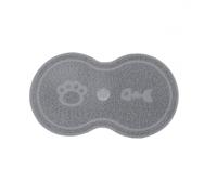 Urban living Alfombra Antipolvo Dog & KATS DE PVC Gris Claro 26X45CM