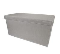 Urban living BANCO DE TELA PLEGABLE KUBE GRIS CLARO 76X37,5XH37,5CM