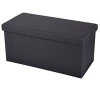 Urban living BANCO DE TELA PLEGABLE NEGRO 76X37,5XH37,5CM