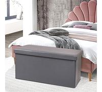 Urban living BANQUETA PLEGABLE KUBE PVC GRIS OSCURO 76X37,5XH37,5CM