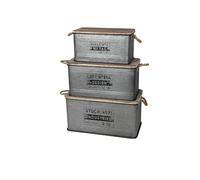Urban living CAJA DE METAL LOFT & METAL X3 S:51X27X27CM M:62X32X31CM L:68X35X35CM