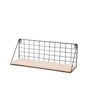 Urban Living ESTANTE DE PARED MODERN SPIRIT EN MADERA Y METAL BLANCO Y NEGRO 45X13XH16CM