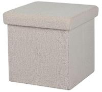 Urban living KUBE TEDDY ESCABEL PLEGABLE BLANCO 37,5XH37,5CM