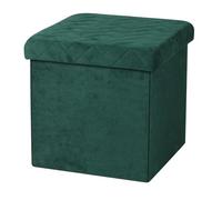 Urban living KUBE VELOURS ESCABEL PLEGABLE VERDE ESMERALDA 37,5X37,5XH37,5CM