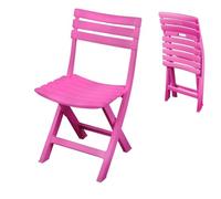 Urban living LE PLASTIK - Silla DE JARDÍN Plegable “Birki” Fucsia 41.5X40XH79CM